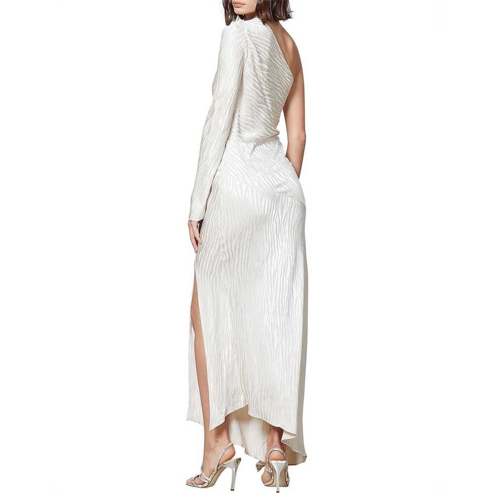 Bec + Bridge Beige KAT ASYM MIDI DRESS size 4 - Picture 3 of 6
